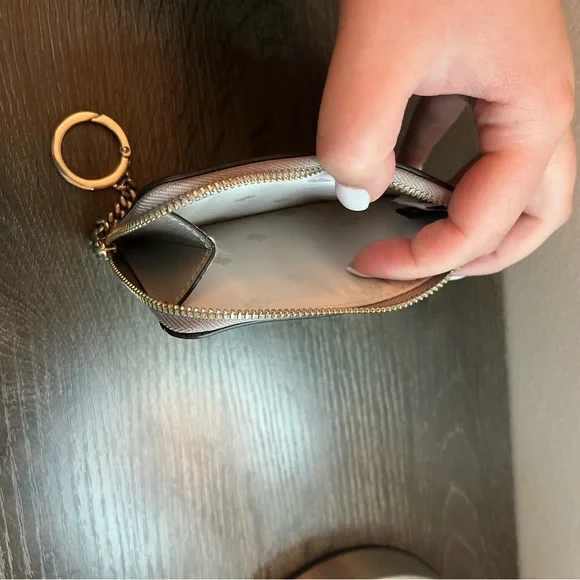 Kate Spade Stone Grey Leather Card Holder - Picture 3 of 7